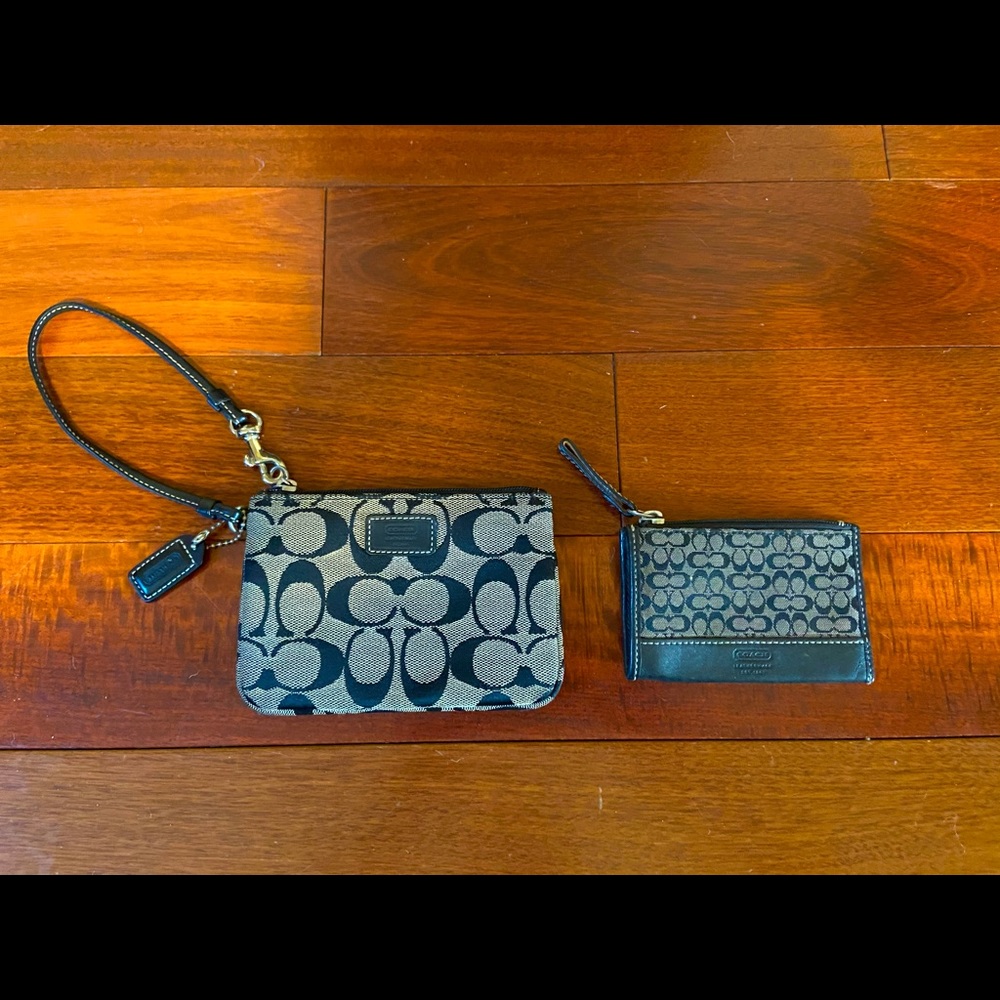 Coach corner zip wristlet and wallet